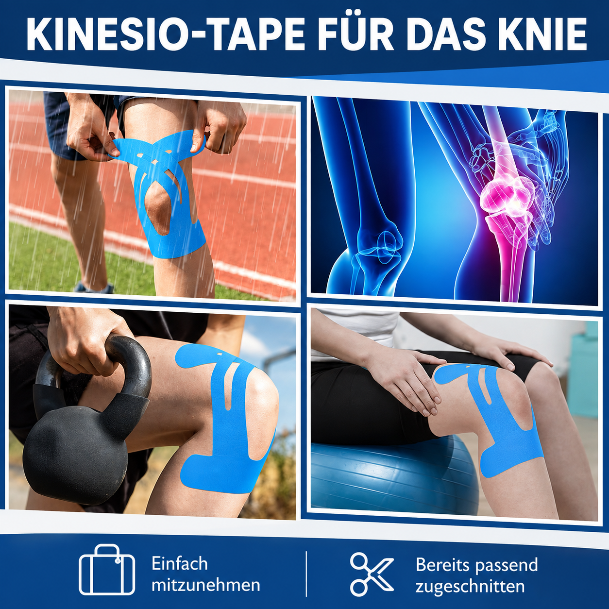 10 Kinesio Tapes + Guide
